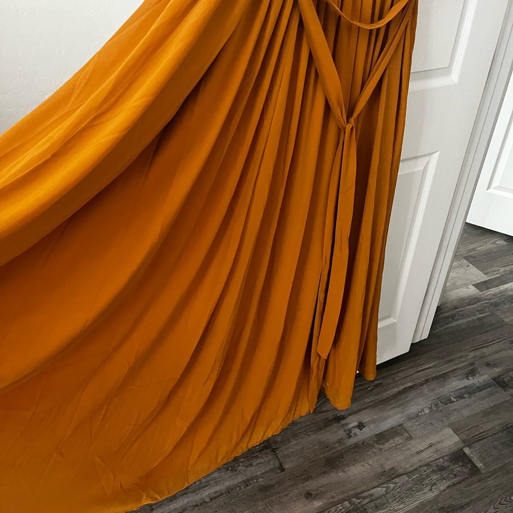 Gold ModCloth special occasion maxi dress size 24 - Picture 4 of 7
